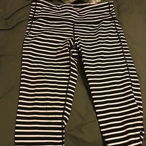 Athleta striped yoga leggings